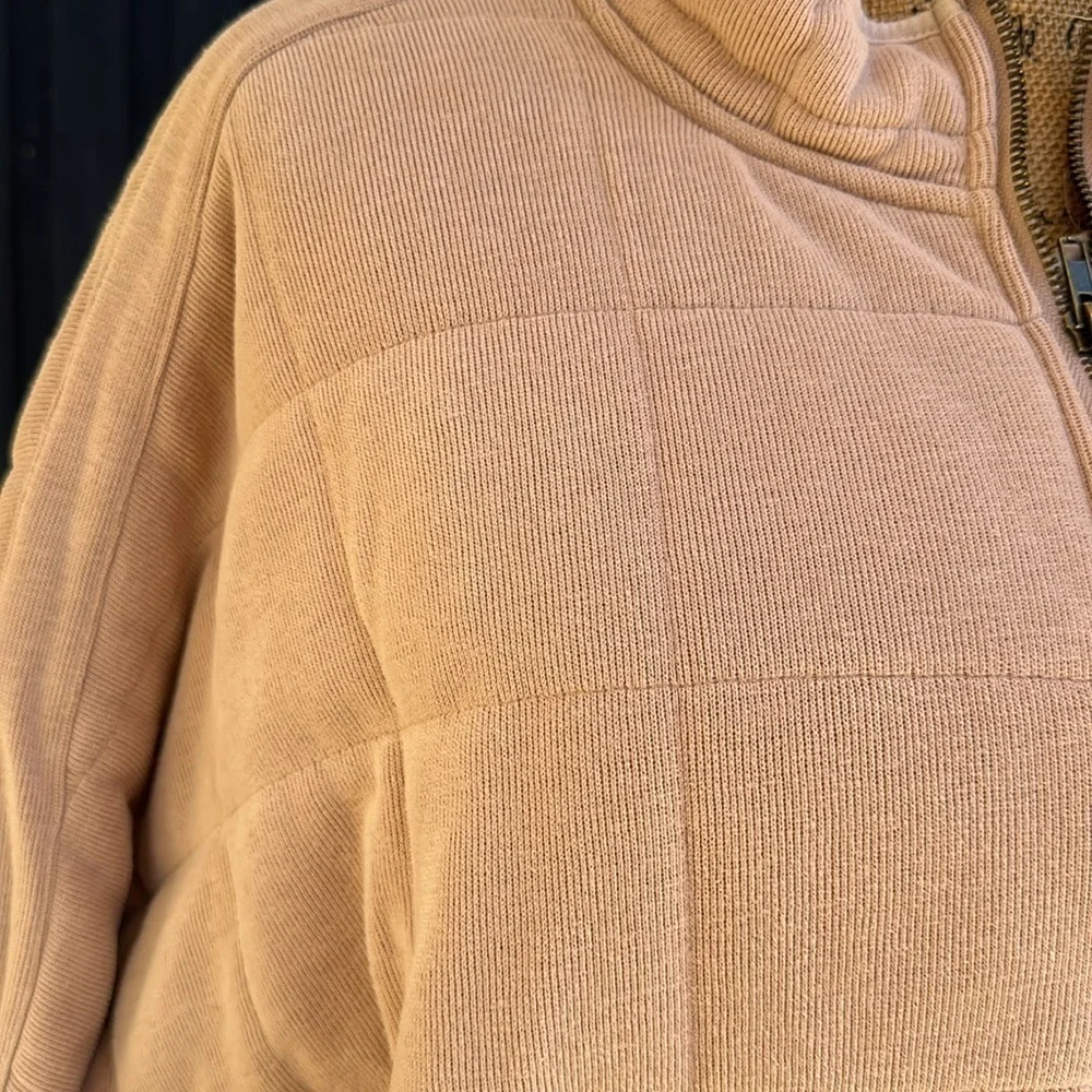 🧡🧡🧡 Quilted small to medium oversize jacket, cream oatmeal large Dolman free
